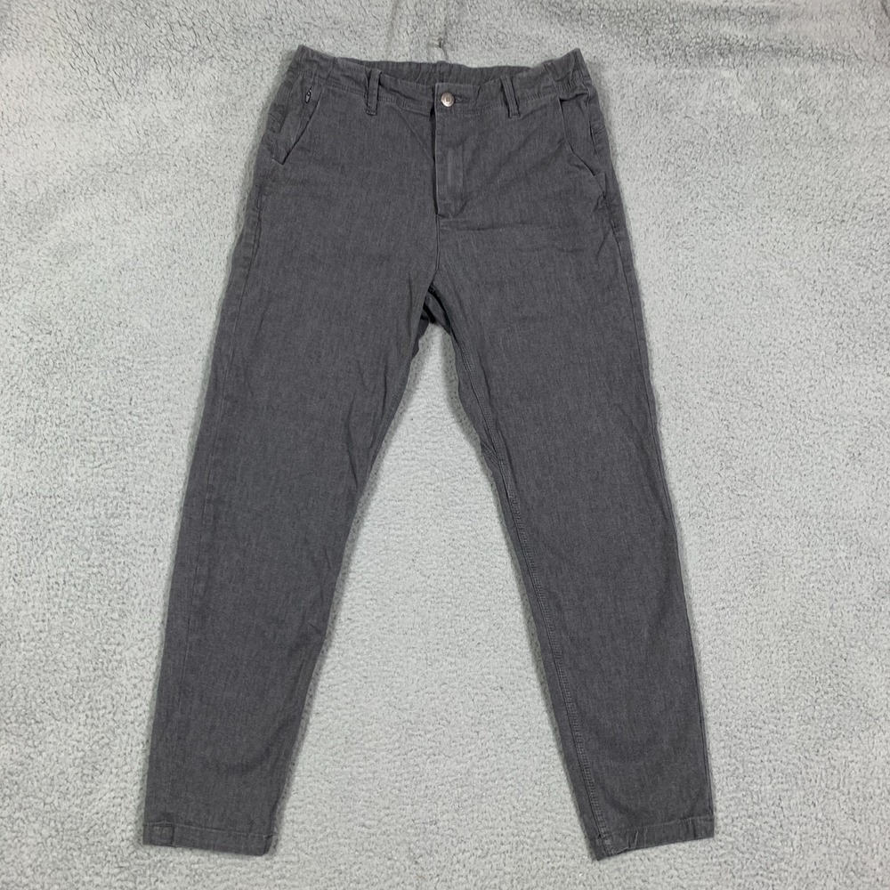 Du/er Live Free Pants Mens 31 x 30 Gray Flex Stretch Tapered Casual Travel Chino